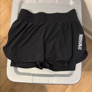 Gymshark Black Athletic Shorts with Compression Layer